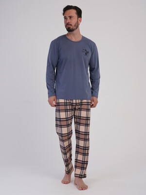 Купить Хлопковый домашний костюм (лонгслив + брюки) VIENETTA MAN 6030145505 в Украина в Lingerie.ua - Одяг для дому та відпочинку, Фото 4