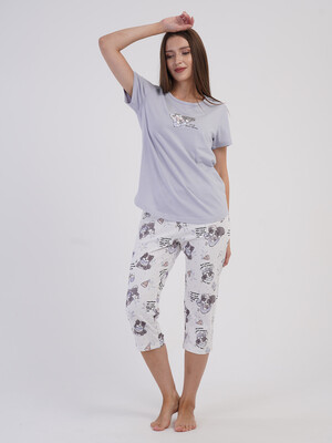 Купить Хлопковый комплект с коротким рукавом VIENETTA 6060747653 в Украина в Lingerie.ua - Одяг для дому та відпочинку, Фото 3