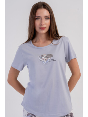 Купить Хлопковый комплект с коротким рукавом VIENETTA 6060747653 в Украина в Lingerie.ua - Одяг для дому та відпочинку, Фото 8
