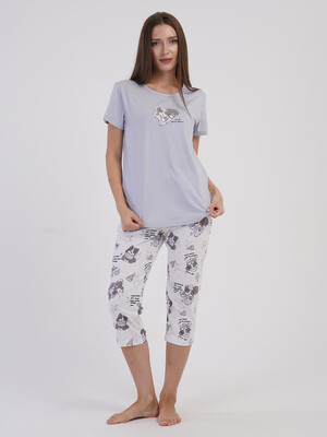 Купить Хлопковый комплект с коротким рукавом VIENETTA 6060747653 в Украина в Lingerie.ua - Одяг для дому та відпочинку, Фото 9