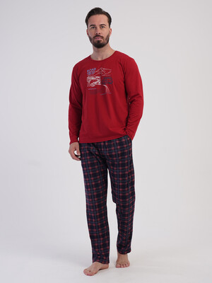 Купить Хлопковый домашний костюм мужской (лонгслив + брюки) VIENETTA MAN 6060525040 в Украина в Lingerie.ua - Одяг для дому та відпочинку, Фото 3