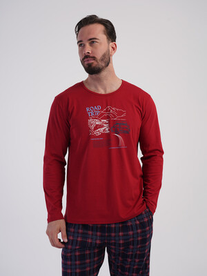 Купить Хлопковый домашний костюм мужской (лонгслив + брюки) VIENETTA MAN 6060525040 в Украина в Lingerie.ua - Одяг для дому та відпочинку, Фото 4