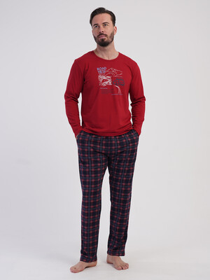 Купить Хлопковый домашний костюм мужской (лонгслив + брюки) VIENETTA MAN 6060525040 в Украина в Lingerie.ua - Одяг для дому та відпочинку, Фото 6