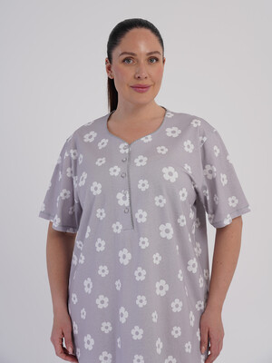 Купить Бавовняна туніка великого розміру з коротким рукавом VIENETTA 6020567347 в Украина в Lingerie.ua - Одяг для дому та відпочинку, Фото 10