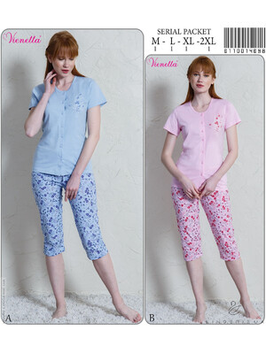 Купить Хлопковый комплект с бриджами VIENETTA 6110014698 в Украина в Lingerie.ua - Одяг для дому та відпочинку, Фото 2