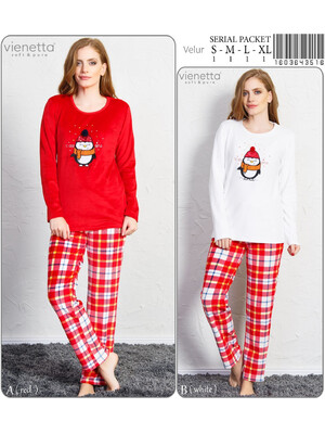 Домашний женский костюм с брюками в клетку VIENETTA 1603643516