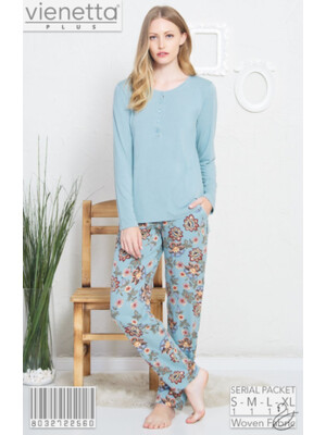 Домашній комплект жіночий з довгим рукавом VIENETTA 8032722560
