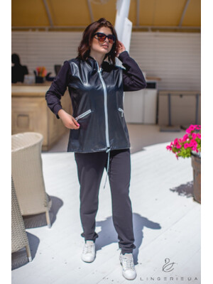 Костюм женский LINGERIE 170337 брюки и куртка на молнии большой размер