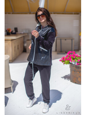 Купить Костюм жіночий великого розміру з куртки та брюк LINGERIE 170337 в Украина в Lingerie.ua - Одяг для дому та відпочинку, Фото 4