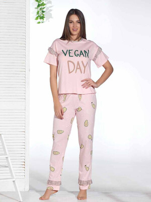 Бавовняний домашній комплект із коротким рукавом SEVIM 12837