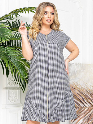 Купить Хлопковый халат на молнии с коротким рукавом LINGERIE 170541  в Украина в Lingerie.ua - Одяг для дому та відпочинку, Фото 8