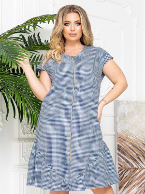 Купить Хлопковый халат на молнии с коротким рукавом LINGERIE 170541  в Украина в Lingerie.ua - Одяг для дому та відпочинку, Фото 5