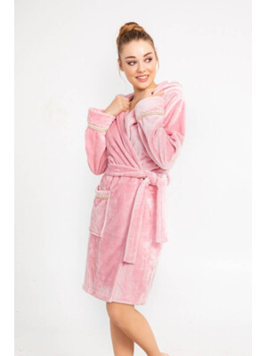 Купить Теплый плюшевый халат с капюшоном COCOON E06-5461 в Украина в Lingerie.ua - Одяг для дому та відпочинку, Фото 3