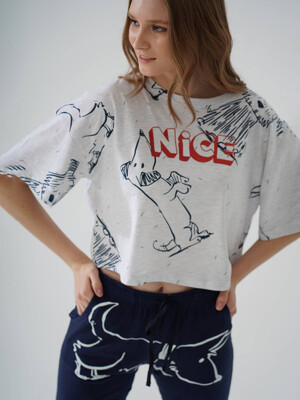 Купить Хлопковый костюм с капри VIENETTA 1090880690 в Украина в Lingerie.ua - Одяг для дому та відпочинку, Фото 5