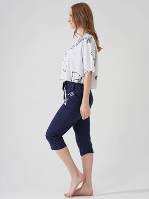 Купить Хлопковый костюм с капри VIENETTA 1090880690 в Украина в Lingerie.ua - Одяг для дому та відпочинку, Фото 6