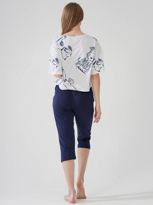 Купить Хлопковый костюм с капри VIENETTA 1090880690 в Украина в Lingerie.ua - Одяг для дому та відпочинку, Фото 7