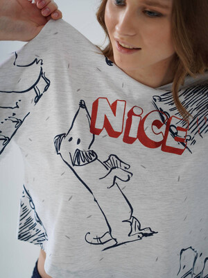 Купить Хлопковый костюм с капри VIENETTA 1090880690 в Украина в Lingerie.ua - Одяг для дому та відпочинку, Фото 8