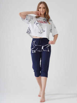 Купить Хлопковый костюм с капри VIENETTA 1090880690 в Украина в Lingerie.ua - Одяг для дому та відпочинку, Фото 9