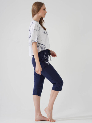 Купить Хлопковый костюм с капри VIENETTA 1090880690 в Украина в Lingerie.ua - Одяг для дому та відпочинку, Фото 10