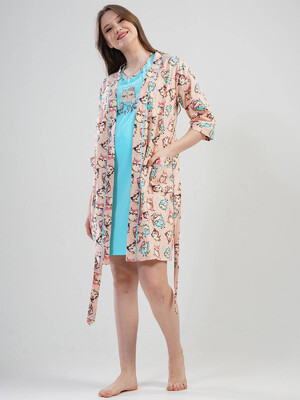 Купить Комплект из ночной сорочки и халата VIENETTA 1120520034 в Украина в Lingerie.ua - Одяг для дому та відпочинку, Фото 8