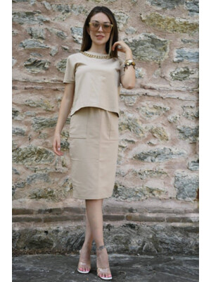 Купить Костюм  ADROM 3381 футболка и юбка из хлопкового трикотажа в Украина в Lingerie.ua - Одяг для дому та відпочинку, Фото 4