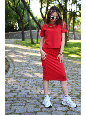 Купить Костюм  ADROM 3381 футболка и юбка из хлопкового трикотажа в Украина в Lingerie.ua - Одяг для дому та відпочинку, Фото 6