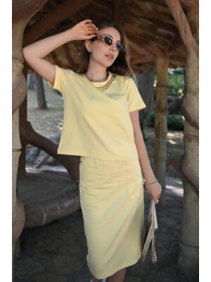 Купить Костюм  ADROM 3381 футболка и юбка из хлопкового трикотажа в Украина в Lingerie.ua - Одяг для дому та відпочинку, Фото 7