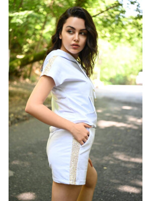 Купить Костюм женский ADROM 9036 футболка с капюшоном и шорты в Украина в Lingerie.ua - Одяг для дому та відпочинку, Фото 4