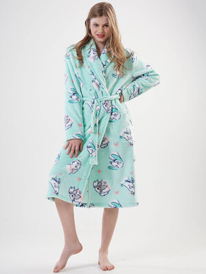 Купить Тёплый женский халат из велсофта VIENETTA 2020900267 в Украина в Lingerie.ua - Одяг для дому та відпочинку, Фото 6