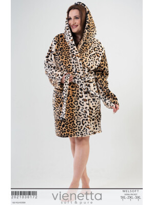 Купить Теплый женский халат с капюшоном VIENETTA 2021030172 в Украина в Lingerie.ua - Одяг для дому та відпочинку, Фото 7