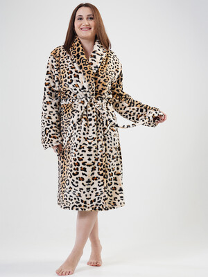 Купить Теплый халат с леопардовым принтом VIENETTA 2021070172 в Украина в Lingerie.ua - Одяг для дому та відпочинку, Фото 6
