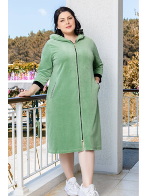 Купить Халат велюровый женский на молнии COCOON U22-1130 в Украина в Lingerie.ua - Одяг для дому та відпочинку, Фото 3