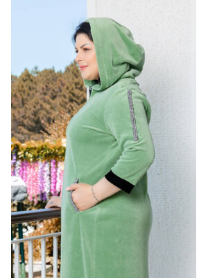 Купить Халат велюровый женский на молнии COCOON U22-1130 в Украина в Lingerie.ua - Одяг для дому та відпочинку, Фото 5