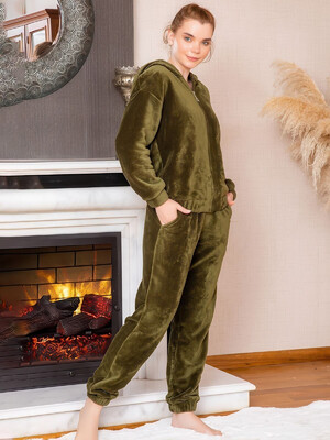 Купить Теплий жіночий костюм із капюшоном COCOON U84-5013 в Украина в Lingerie.ua - Одяг для дому та відпочинку, Фото 3