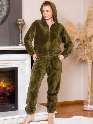 Купить Теплий жіночий костюм із капюшоном COCOON U84-5013 в Украина в Lingerie.ua - Одяг для дому та відпочинку, Фото 4