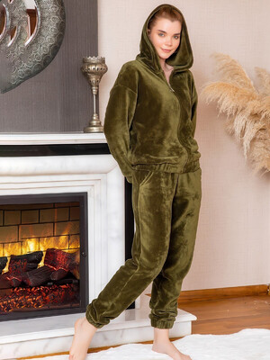 Купить Теплий жіночий костюм із капюшоном COCOON U84-5013 в Украина в Lingerie.ua - Одяг для дому та відпочинку, Фото 7