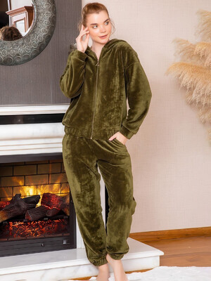 Купить Теплий жіночий костюм із капюшоном COCOON U84-5013 в Украина в Lingerie.ua - Одяг для дому та відпочинку, Фото 9