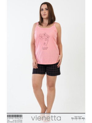 Купить Хлопковый комплект из майки и шорт VIENETTA 2090190253 в Украина в Lingerie.ua - Одяг для дому та відпочинку, Фото 1