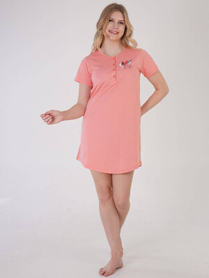 Купить Хлопковая ночная сорочка с коротким рукавом VIENETTA 2127050000 в Украина в Lingerie.ua - Одяг для дому та відпочинку, Фото 1