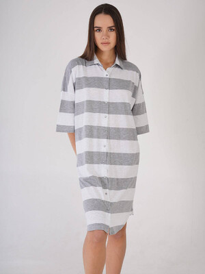 Купить Халат рубашка в полоску VIENETTA 2126530000 в Украина в Lingerie.ua - Одяг для дому та відпочинку, Фото 1