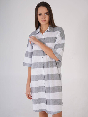 Купить Халат рубашка в полоску VIENETTA 2126530000 в Украина в Lingerie.ua - Одяг для дому та відпочинку, Фото 6