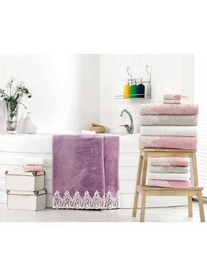 Купить НАБОР МАХРОВЫХ ПОЛОТЕНЕЦ 3 В 1 MAISON D`OR Jasmin Bamboo в Украина в Lingerie.ua - Одяг для дому та відпочинку, Фото 2