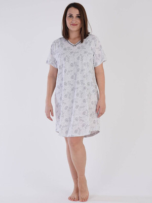 Купить Хлопковая ночная сорочка большого размера VIENETTA 2123460188 в Украина в Lingerie.ua - Одяг для дому та відпочинку, Фото 1