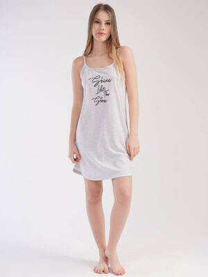 Купить Хлопковая ночная сорочка на бретельках VIENETTA 2112220000 в Украина в Lingerie.ua - Одяг для дому та відпочинку, Фото 2