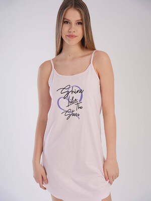 Купить Хлопковая ночная сорочка на бретельках VIENETTA 2112220000 в Украина в Lingerie.ua - Одяг для дому та відпочинку, Фото 3