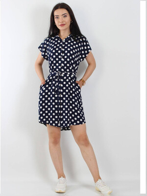 Купить Платье летнее на пуговицах в горошек JEN 03139 в Украина в Lingerie.ua - Одяг для дому та відпочинку, Фото 3