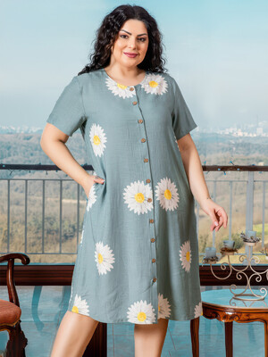 Купить Халат из штапеля большого размера COCOON J4-4172 в Украина в Lingerie.ua - Одяг для дому та відпочинку, Фото 3