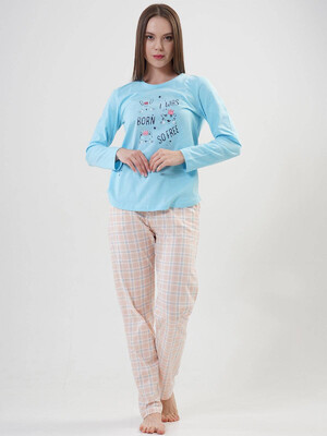 Купить Хлопковая пижама с брюками VIENETTA 2040622691 в Украина в Lingerie.ua - Одяг для дому та відпочинку, Фото 1