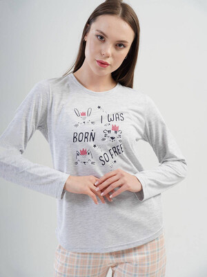 Купить Хлопковая пижама с брюками VIENETTA 2040622691 в Украина в Lingerie.ua - Одяг для дому та відпочинку, Фото 8