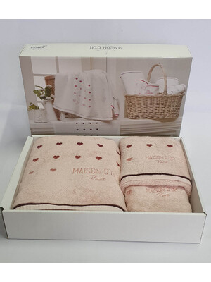 Купить Комплект махровых полотенец 3 в 1 MAISON D`OR Love Candy в Украина в Lingerie.ua - Одяг для дому та відпочинку, Фото 3